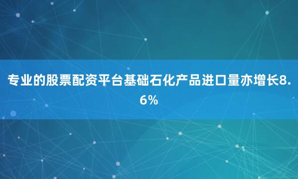 专业的股票配资平台基础石化产品进口量亦增长8.6%